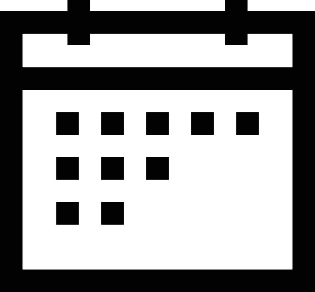 calendário ícone para cronograma lembrete símbolo imagem em a branco fundo vetor