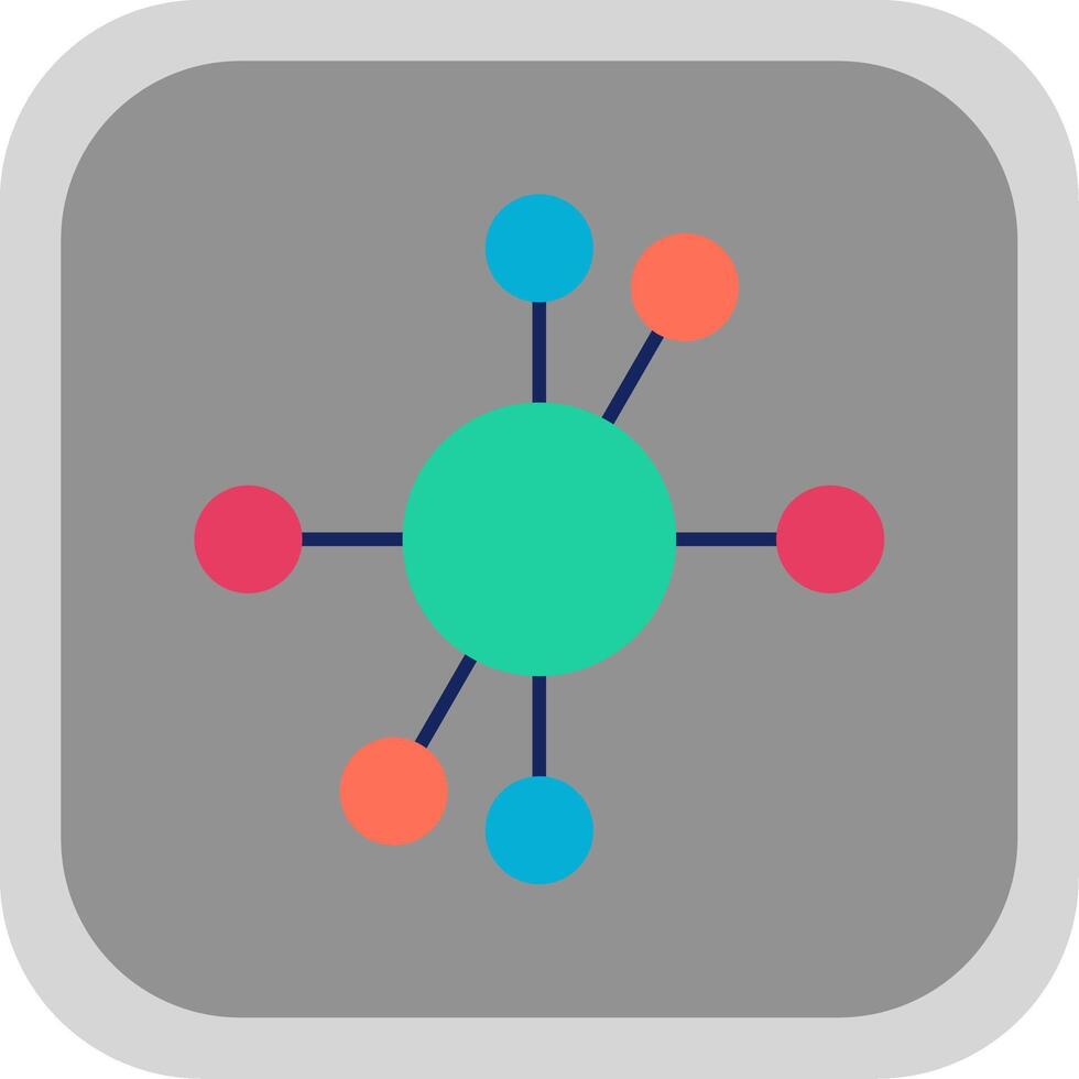 diagrama plano volta canto ícone vetor