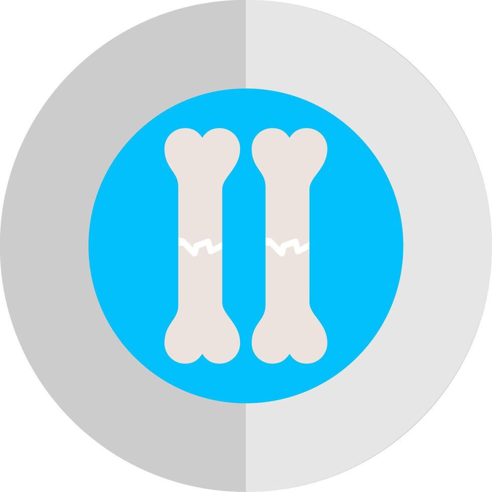 osso plano escala ícone vetor
