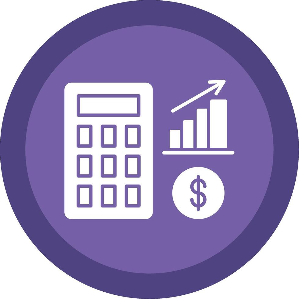 contabilidade glifo multi círculo ícone vetor