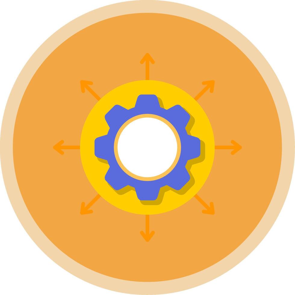 expansão plano multi círculo ícone vetor