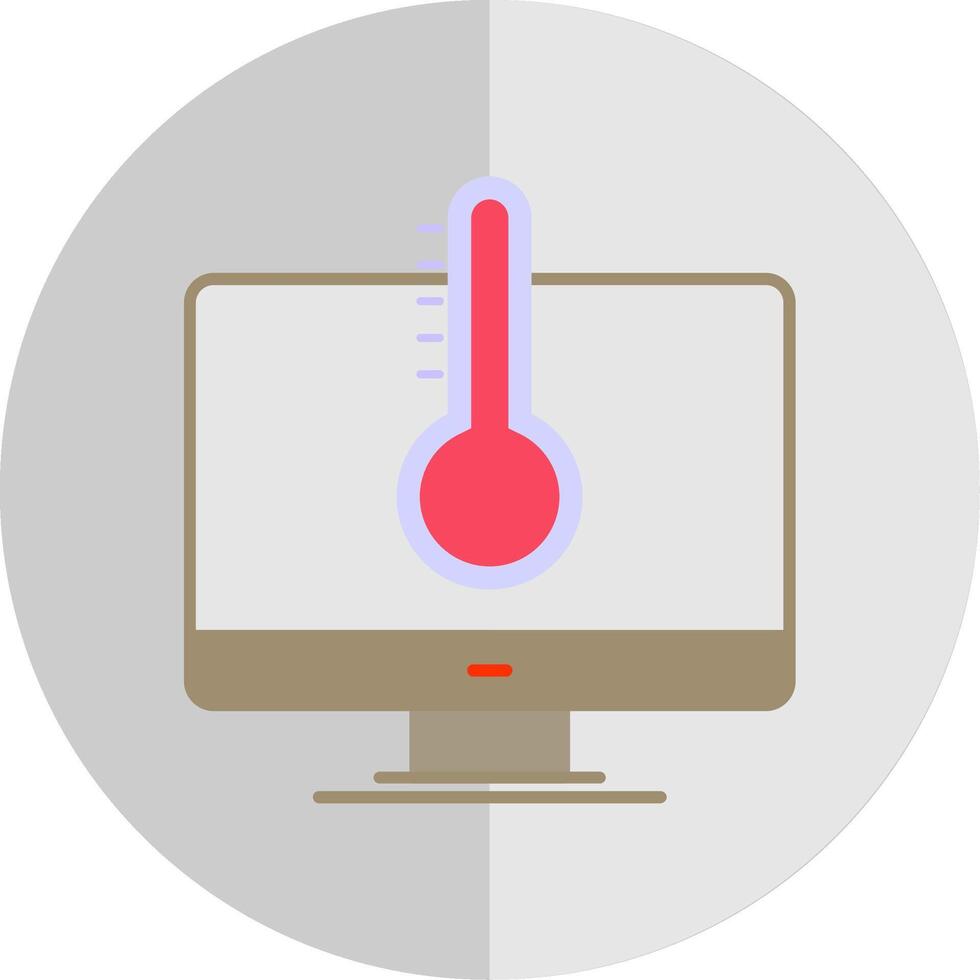 temperatura plano escala ícone vetor