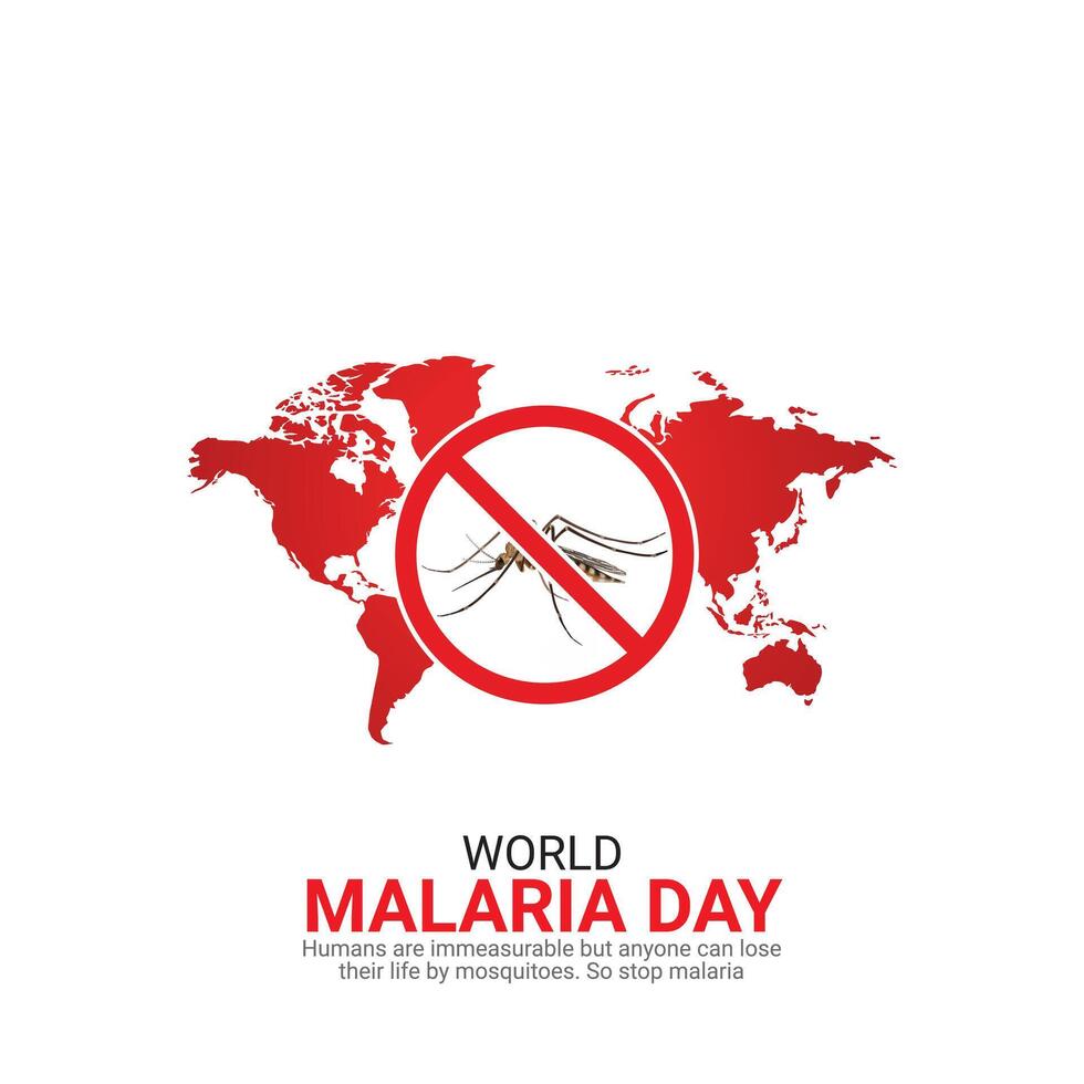 mundo malária dia. mundo malária dia, abril 25, criativo Publicidades projeto, , 3d ilustração vetor