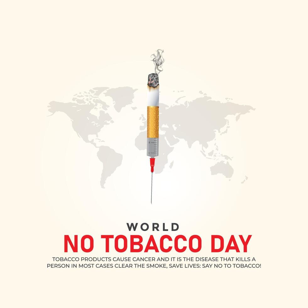 mundo sem tabaco dia. mundo sem tabaco dia criativo Publicidades Projeto pode 31. , 3d ilustração vetor
