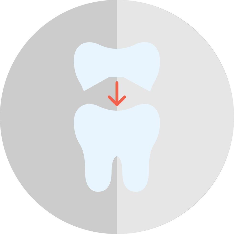 dente boné plano escala ícone vetor