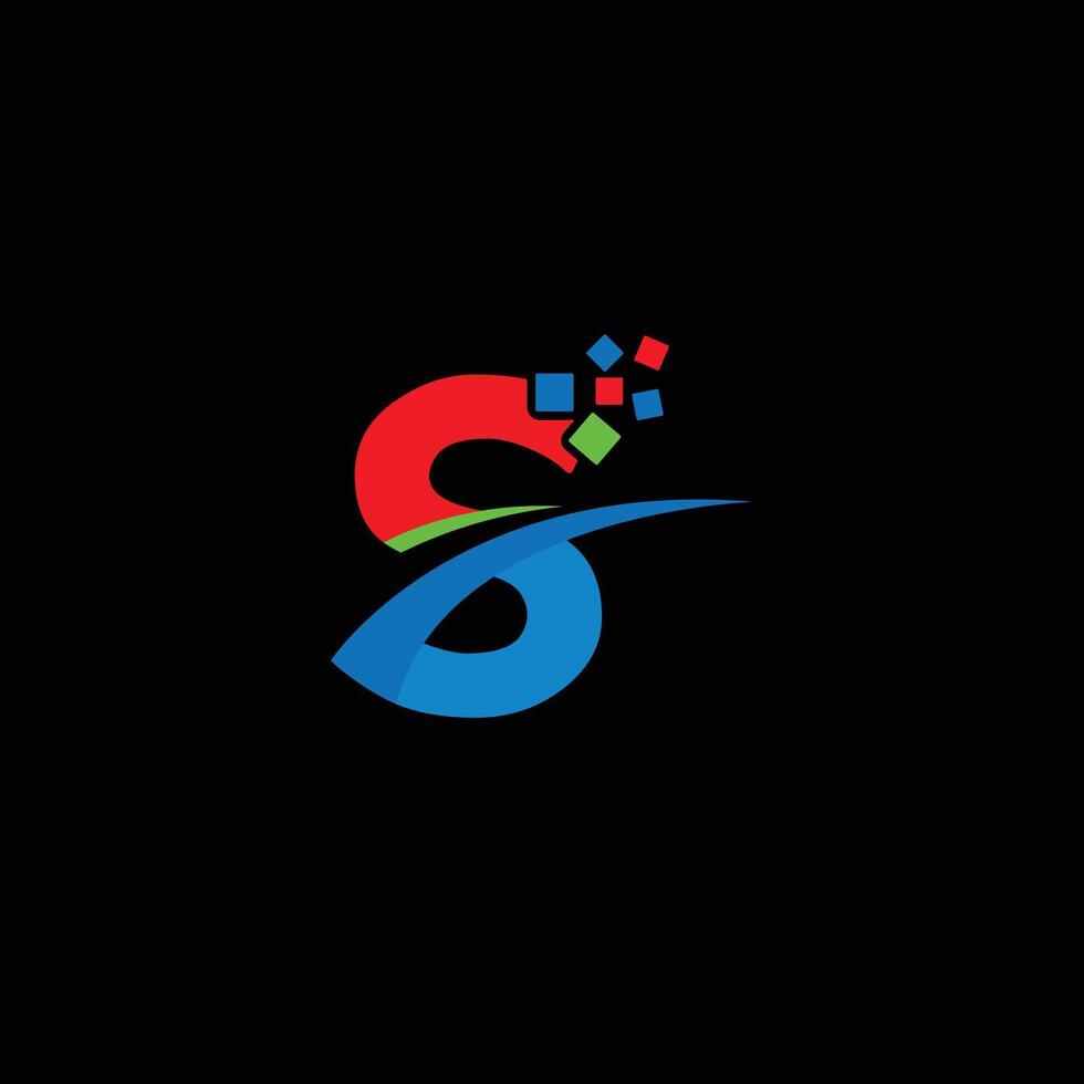 design de ícone do logotipo da letra s vetor