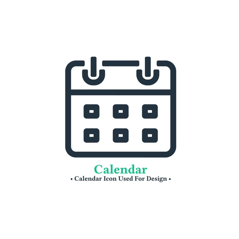 calendário ícone isolado em branco fundo. calendário símbolo para rede e Móvel formulários. vetor