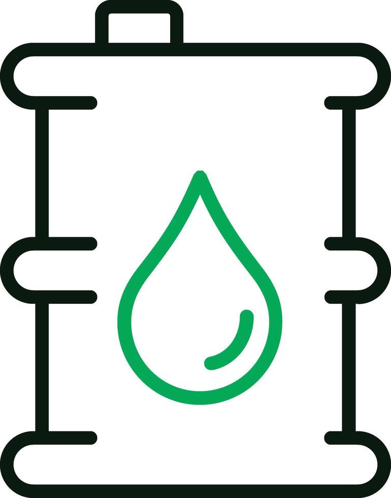 uma verde e Preto água garrafa ícone vetor