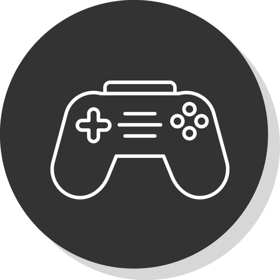 controle de video game linha cinzento círculo ícone vetor
