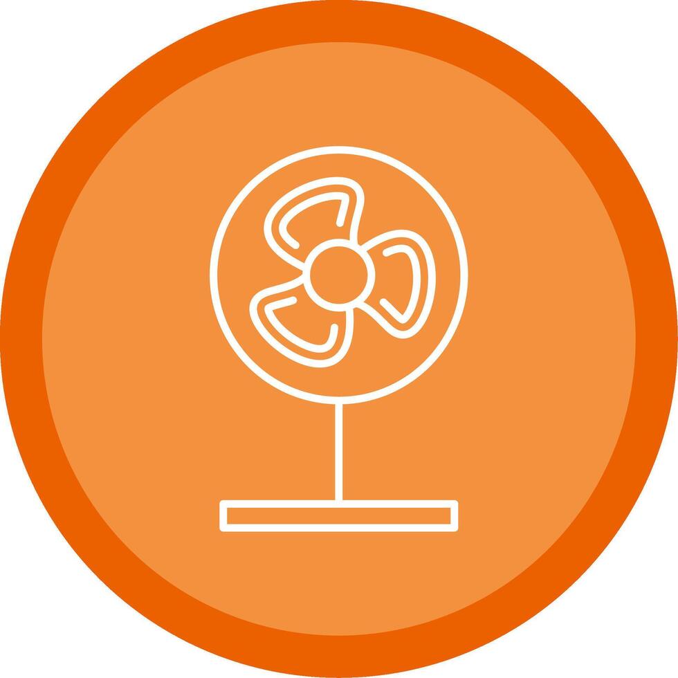 ventilador linha multi círculo ícone vetor