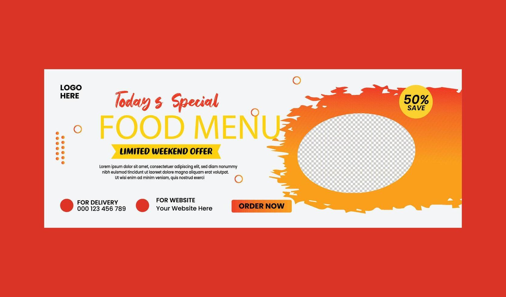 design de banner web de comida vetor