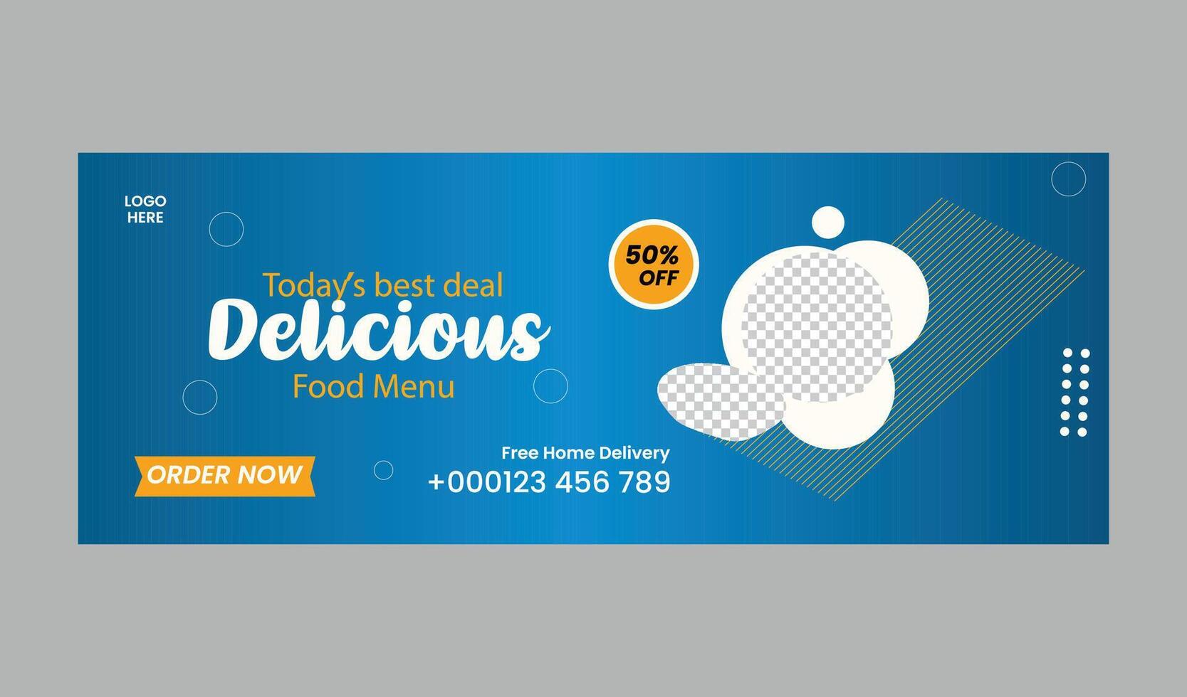 design de banner web de comida vetor