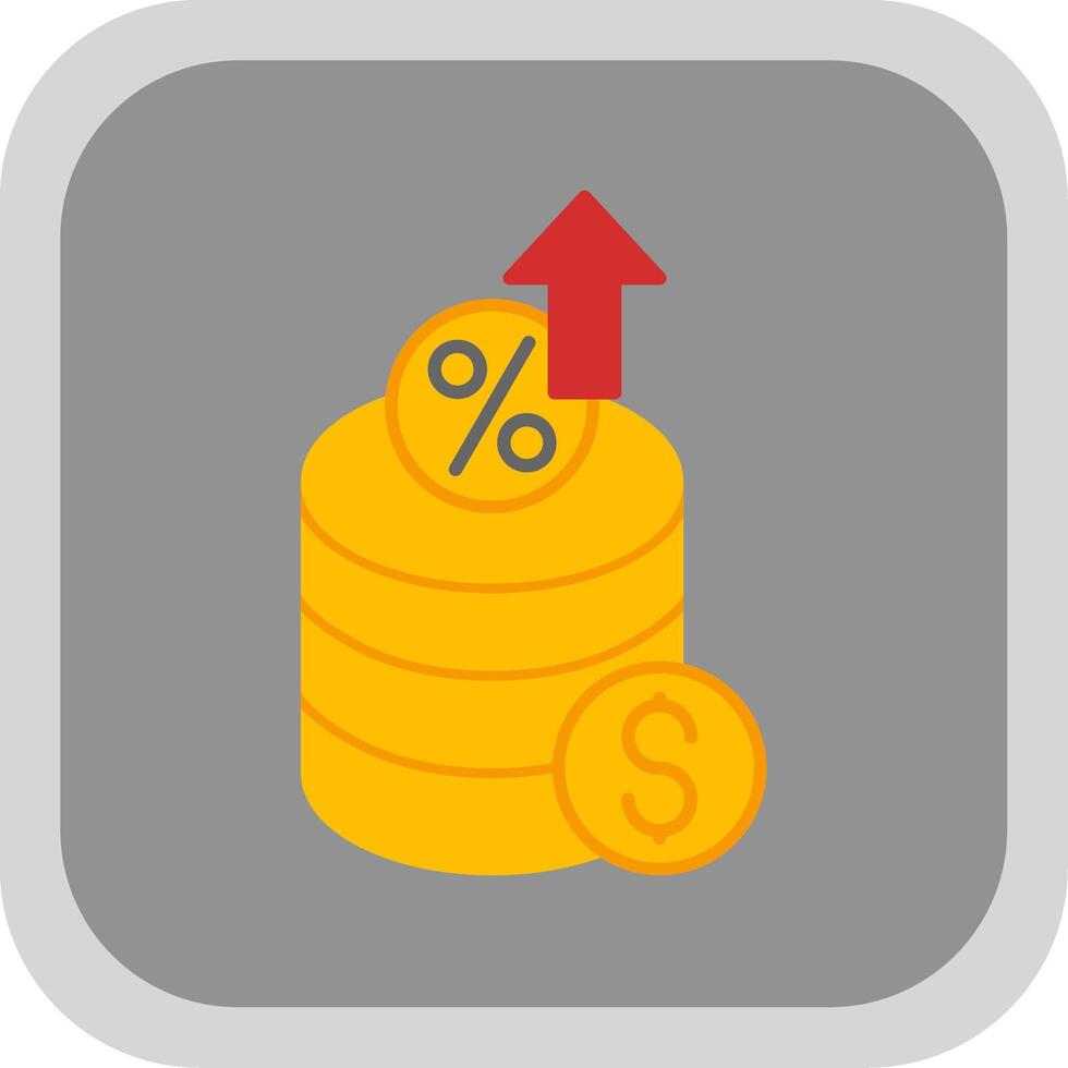 interesse taxa plano volta canto ícone vetor