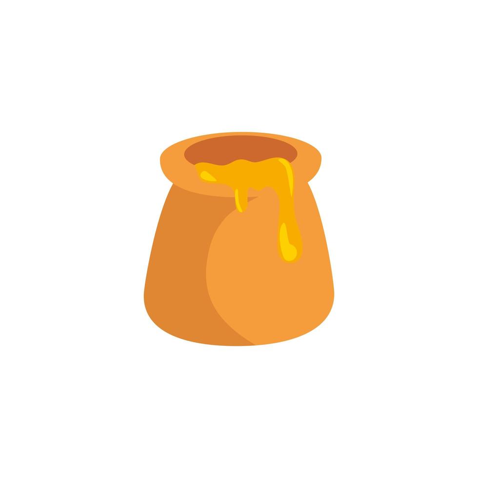 ícone de garrafa de mel delicioso isolado vetor