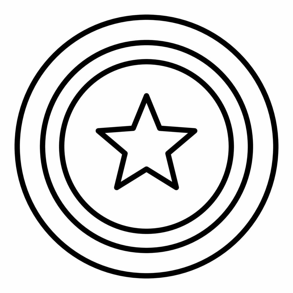 ícone de escudo dos EUA line.eps vetor