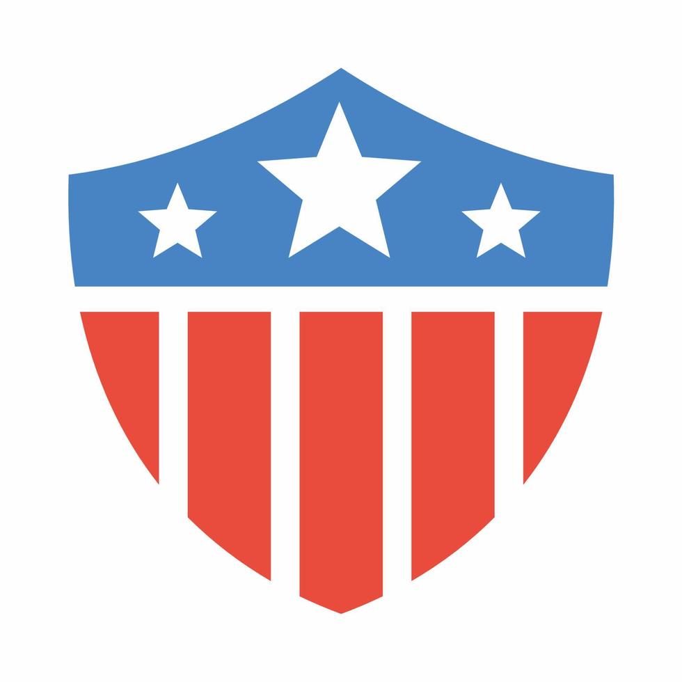 ícone do emblema dos EUA flat.eps vetor