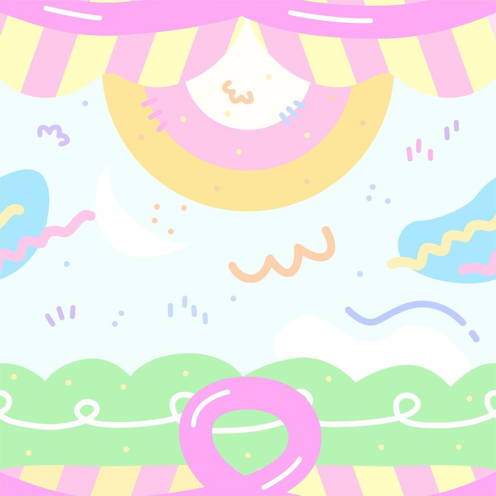 fofa mão desenhado pastel desatado fundo para crianças papel de parede vetor