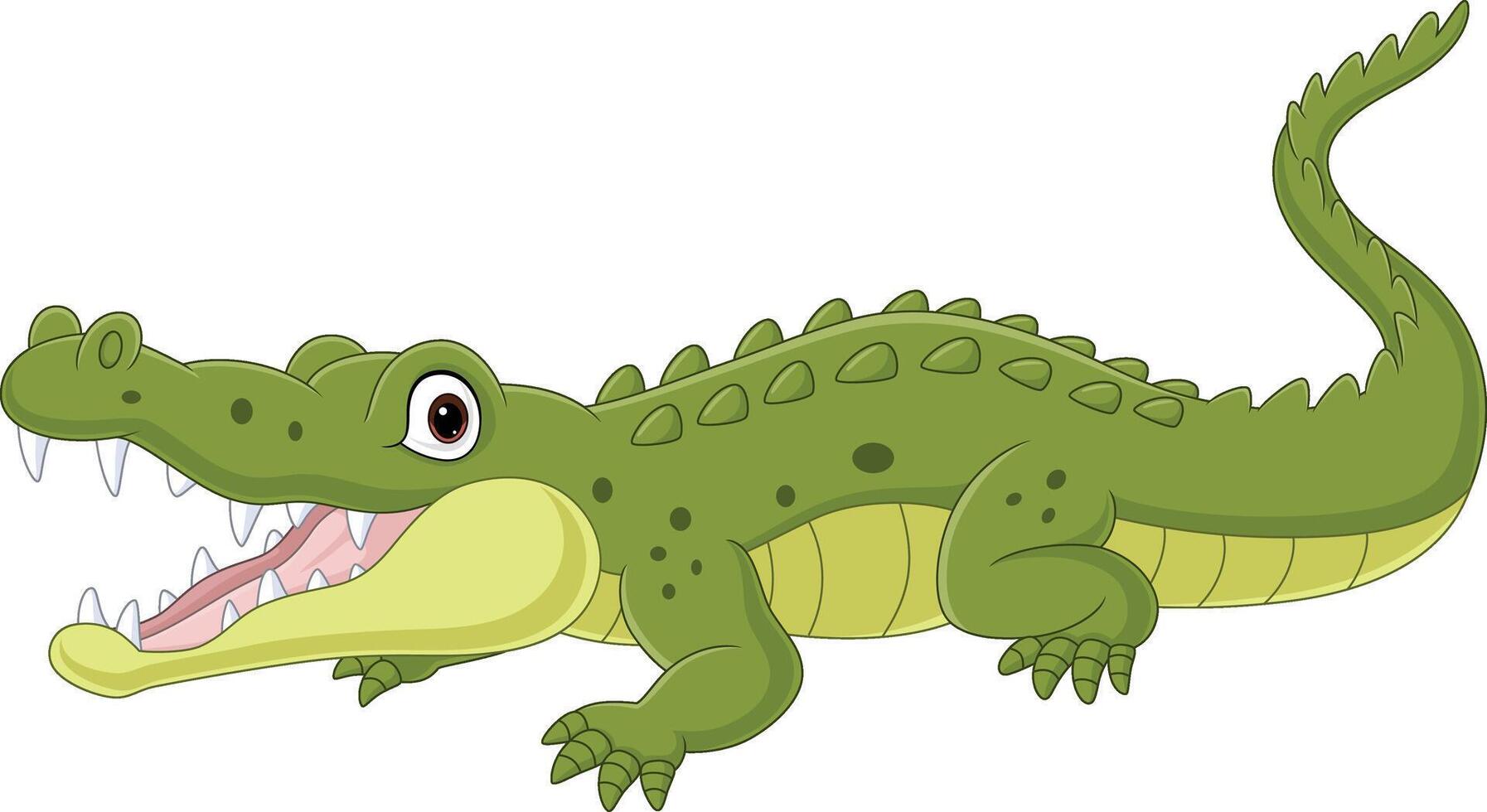 crocodilo de desenho animado isolado no fundo branco vetor