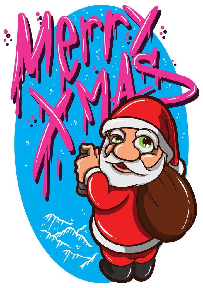 logotipo do mascote do papai noel vetor