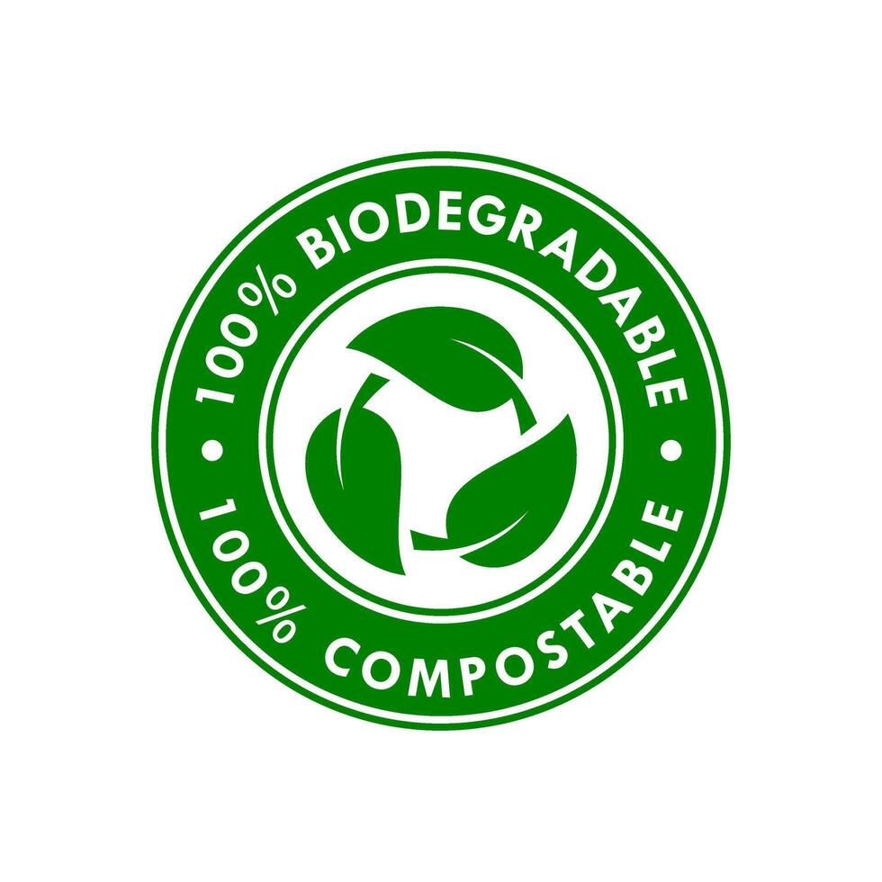 biodegradável e compostável ícone produtos vetor