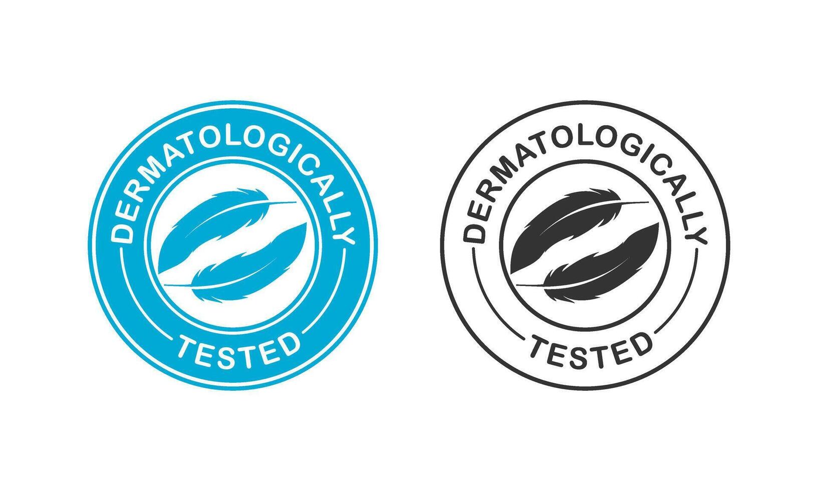 dermatologicamente testado logotipo modelo ilustração vetor