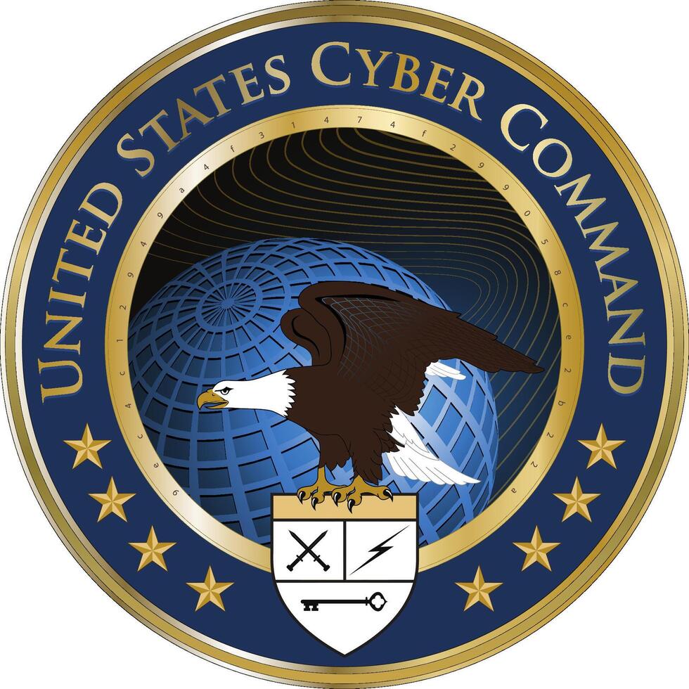 emblema do Unidos estados cyber comando vetor