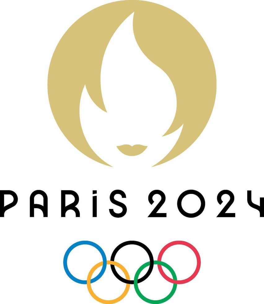 logotipo do a 33º verão olímpico jogos dentro Paris 2024 vetor