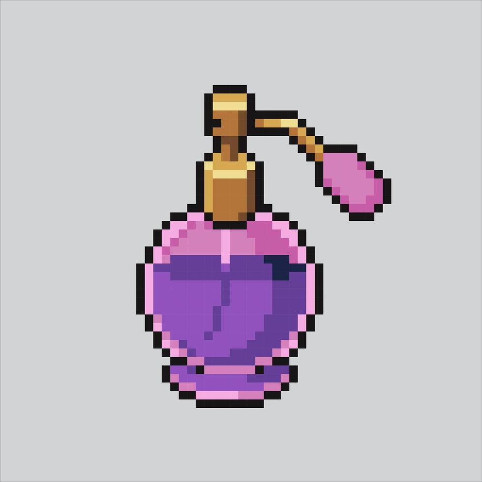 pixel arte ilustração perfume. pixelizada perfume. perfumado perfume pixelizada para a pixel arte jogos e ícone para local na rede Internet e jogo. vetor