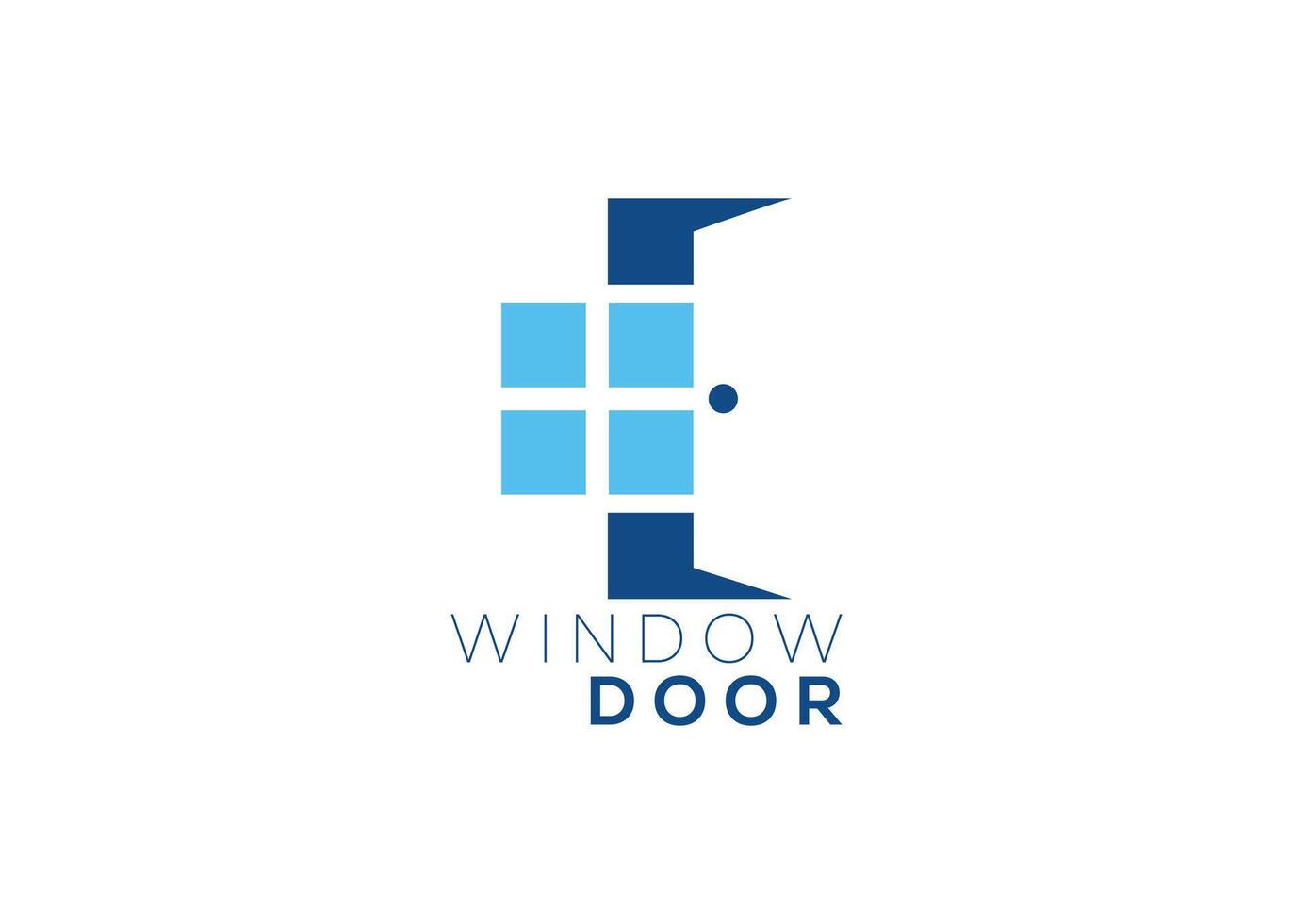 criativo e mínimo janela e porta logotipo modelo vetor