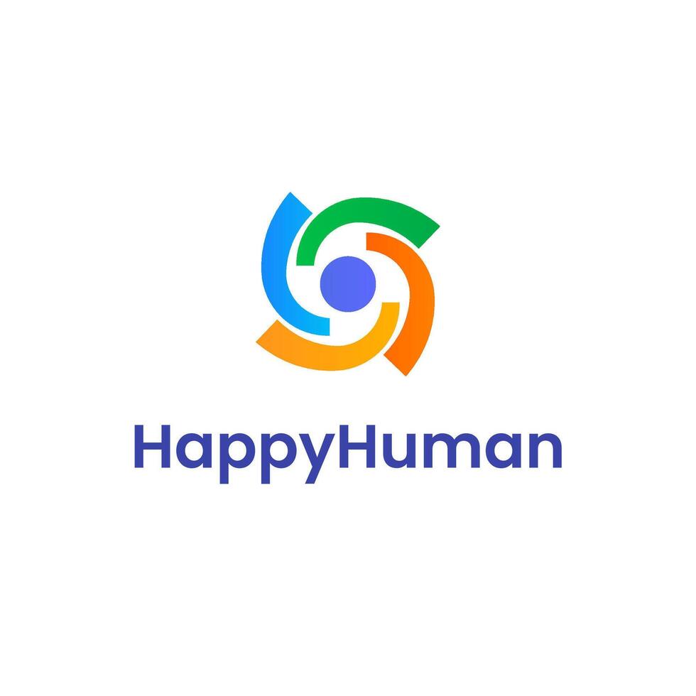 colorida feliz humano pessoas abstrato ilustração logotipo ícone Projeto modelo elemento vetor