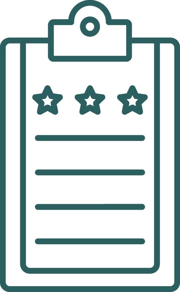 avaliação linha gradiente volta canto ícone vetor