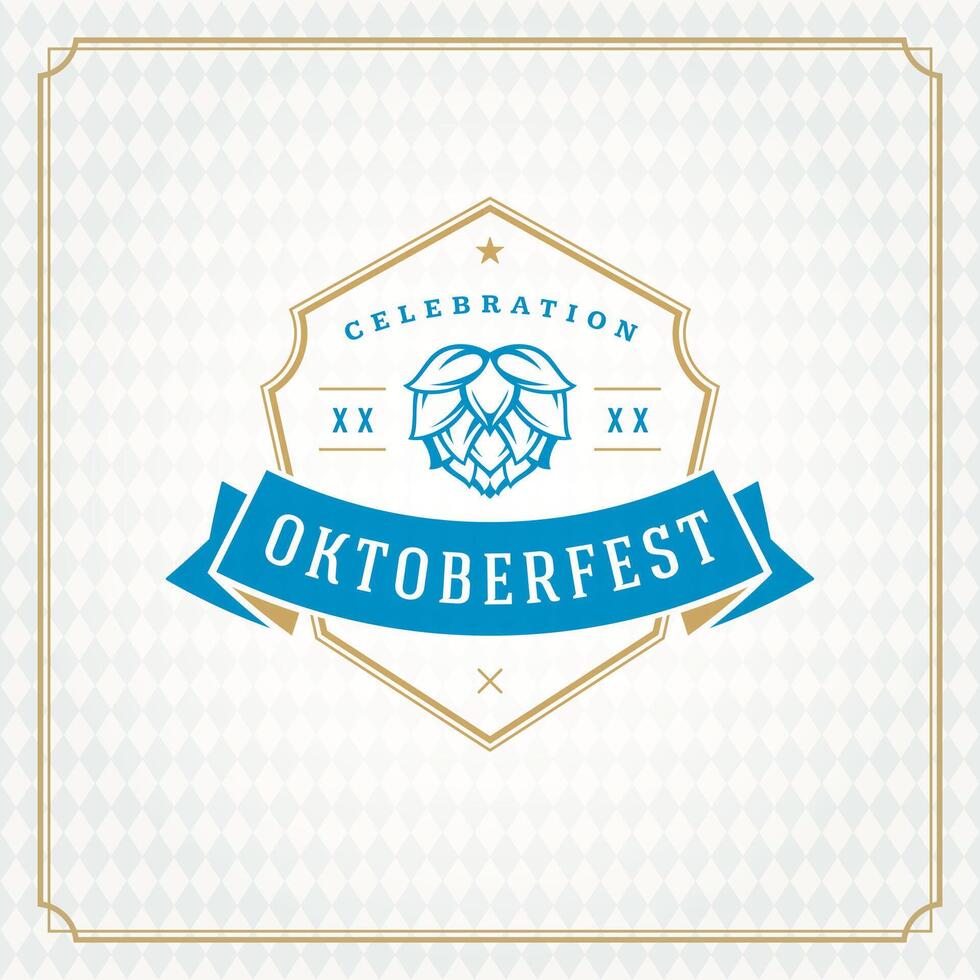 oktoberfest Cerveja festival celebração vintage cumprimento cartão ou poster vetor