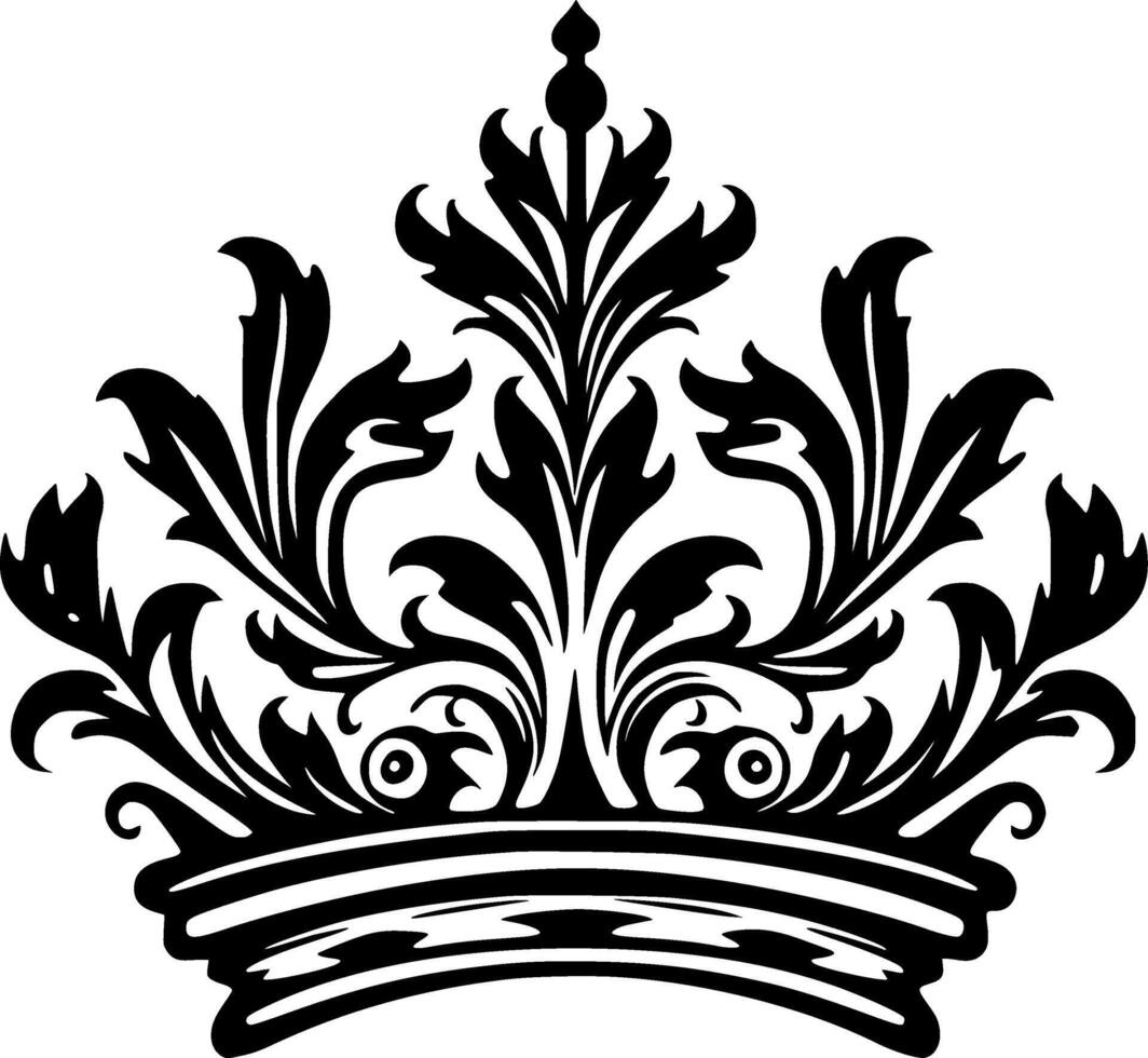 coroa - minimalista e plano logotipo - ilustração vetor