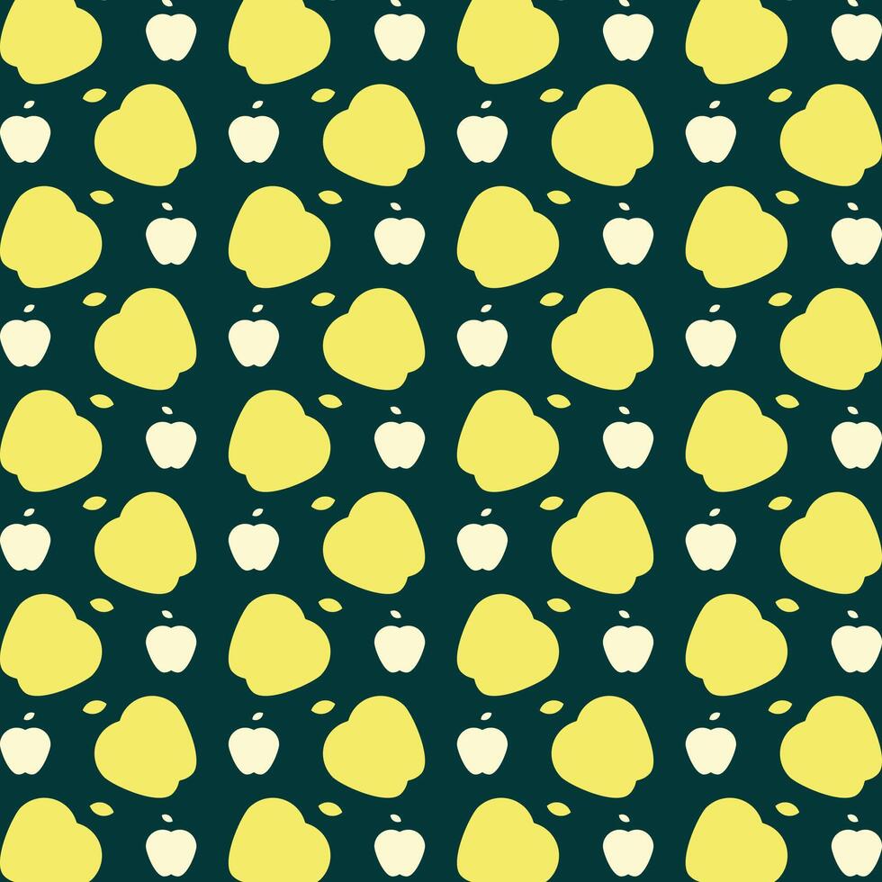maçã fruta interessante na moda multicolorido recorrente padronizar ilustração amarelo Projeto vetor