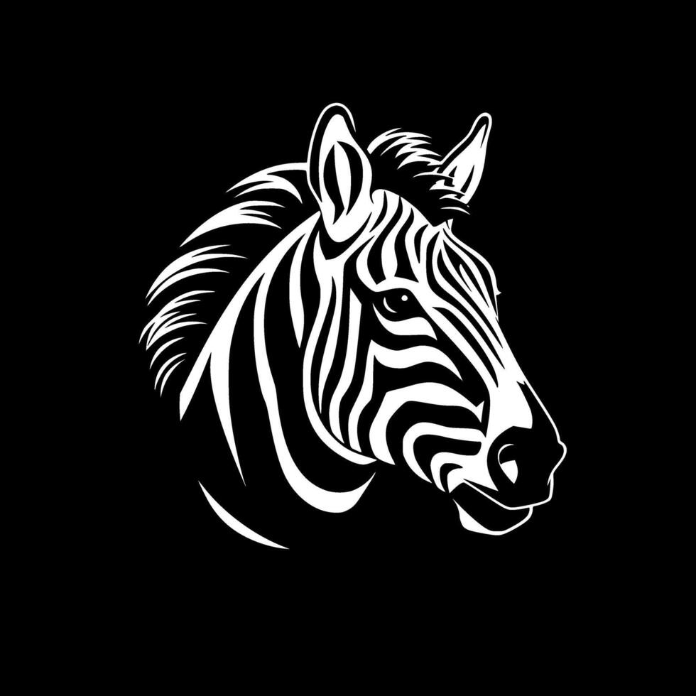 zebra, minimalista e simples silhueta - ilustração vetor