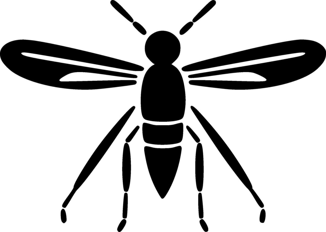 mosquito - minimalista e plano logotipo - ilustração vetor