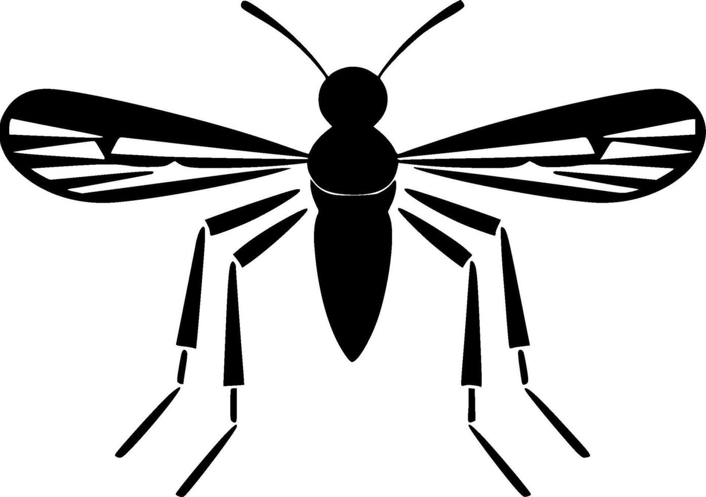 mosquito - minimalista e plano logotipo - ilustração vetor