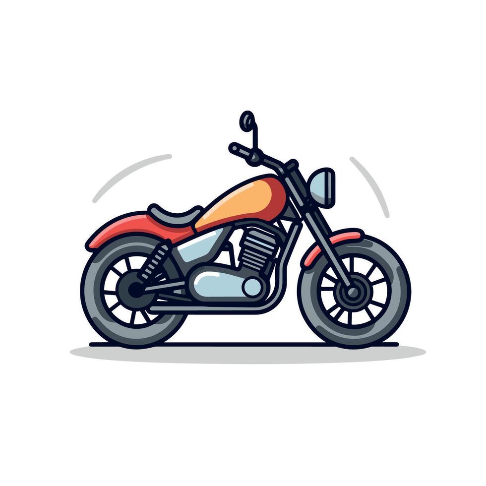 moderno motocicleta ícone Projeto plano Projeto vetor
