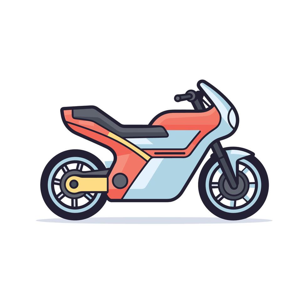 fofa kawaii mini motocicleta Projeto vetor