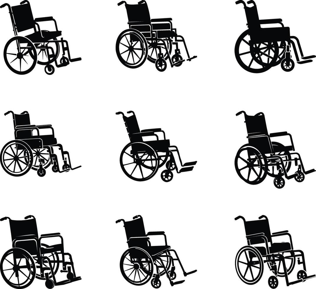 navegação vida intrincado cadeira de rodas silhueta obra de arte vetor