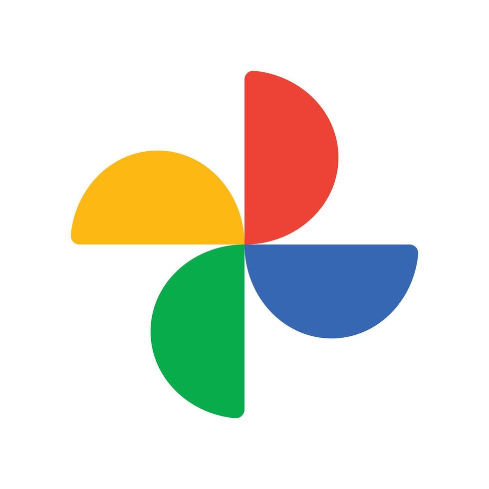 Google fotos vetor ícone dentro cor estilo