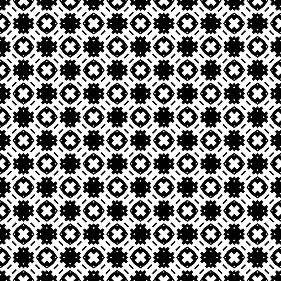 padrão abstrato sem emenda preto e branco. fundo e pano de fundo. design ornamental em tons de cinza. vetor