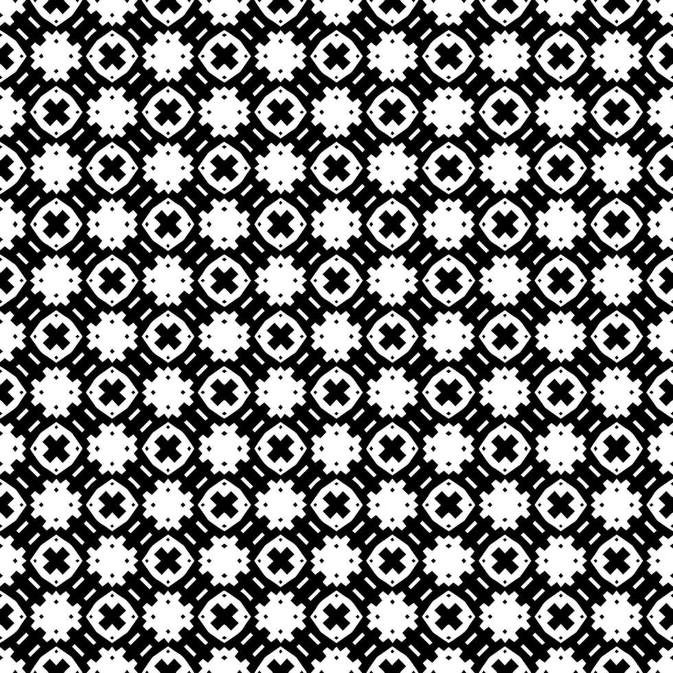 padrão abstrato sem emenda preto e branco. fundo e pano de fundo. design ornamental em tons de cinza. vetor