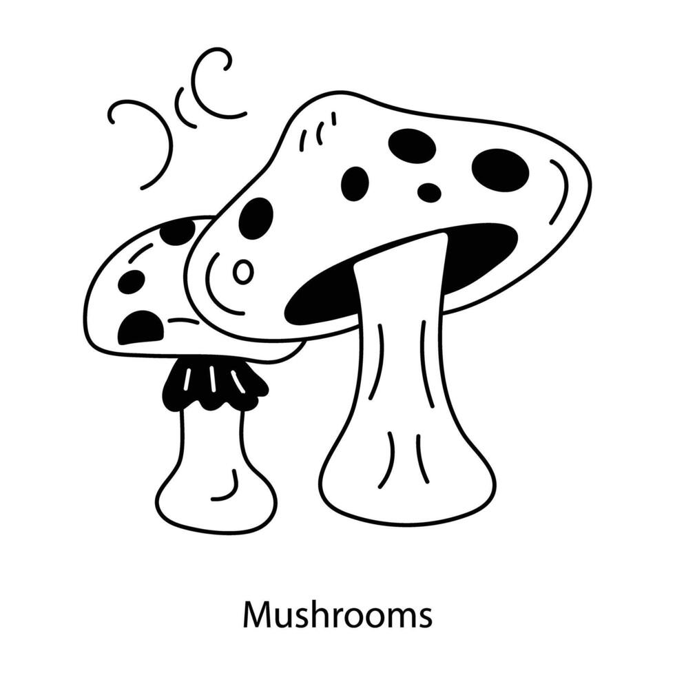 conceitos de cogumelos da moda vetor