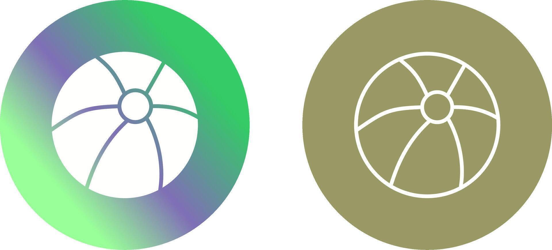 design de ícone de bola de praia vetor