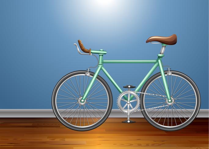 Bicicleta vintage no quarto vetor