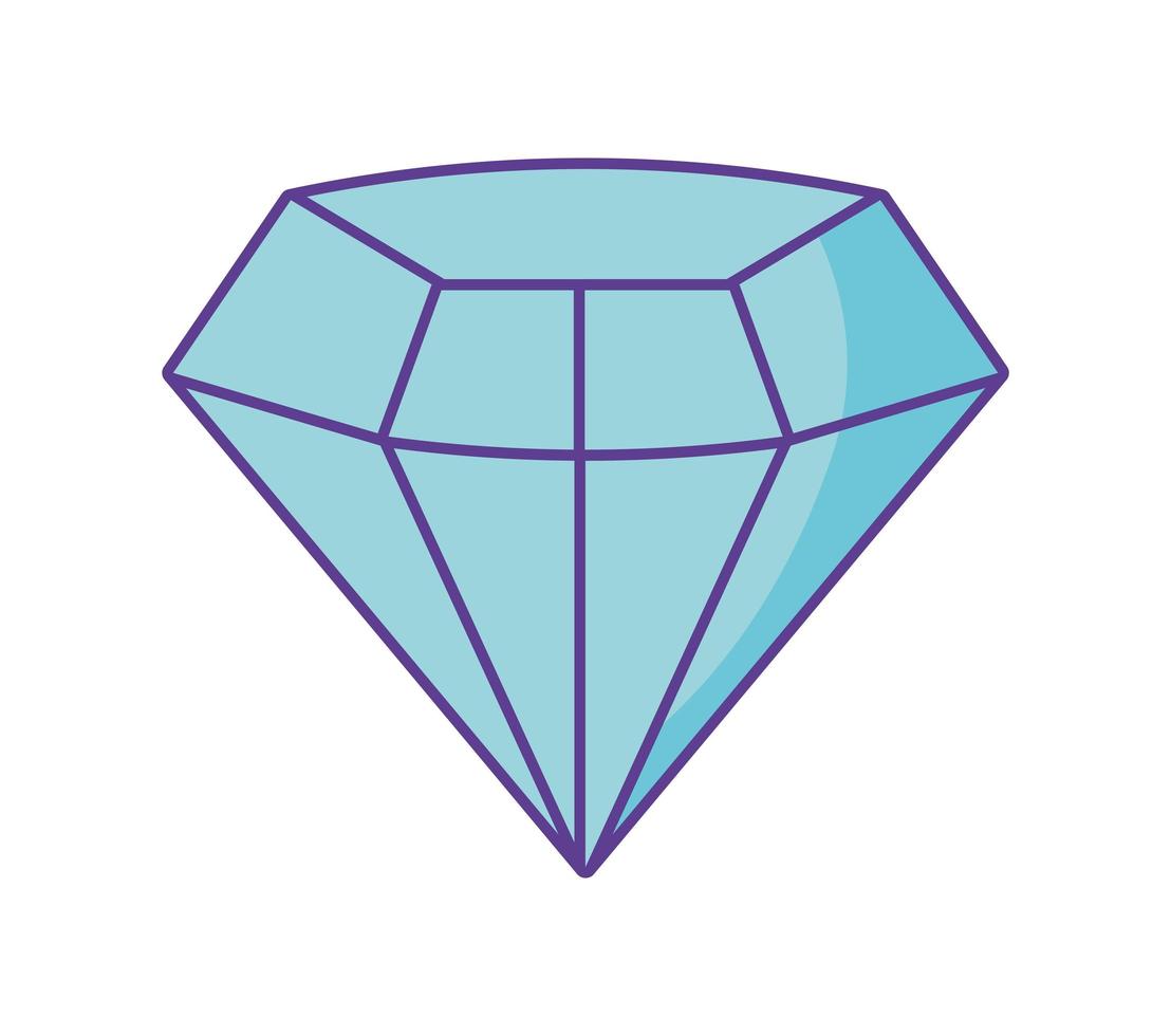 desenho de diamante azul vetor