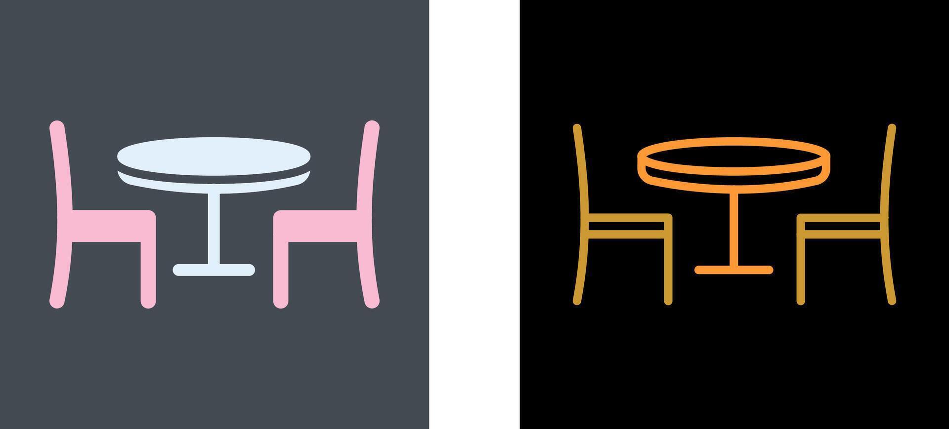 design de ícone de mesa de jantar vetor