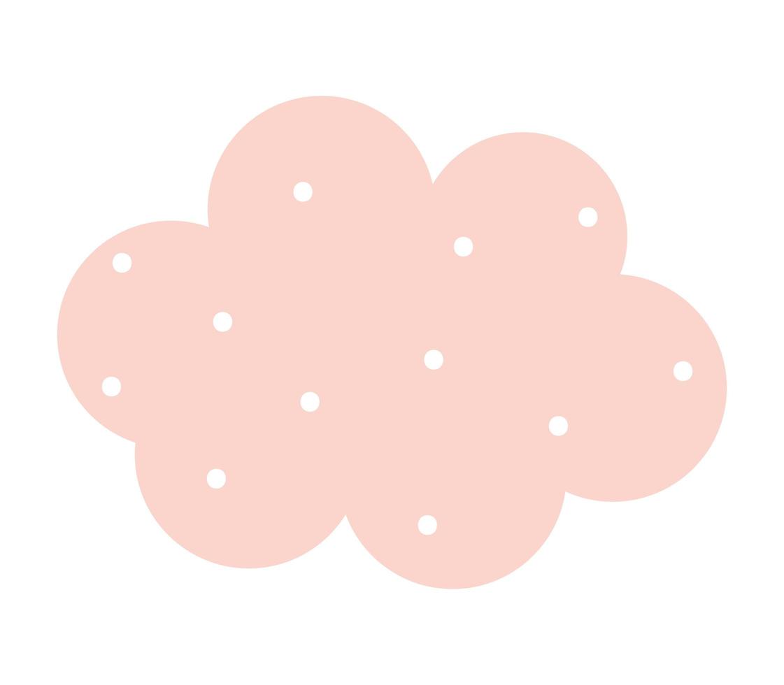 bela nuvem rosa vetor