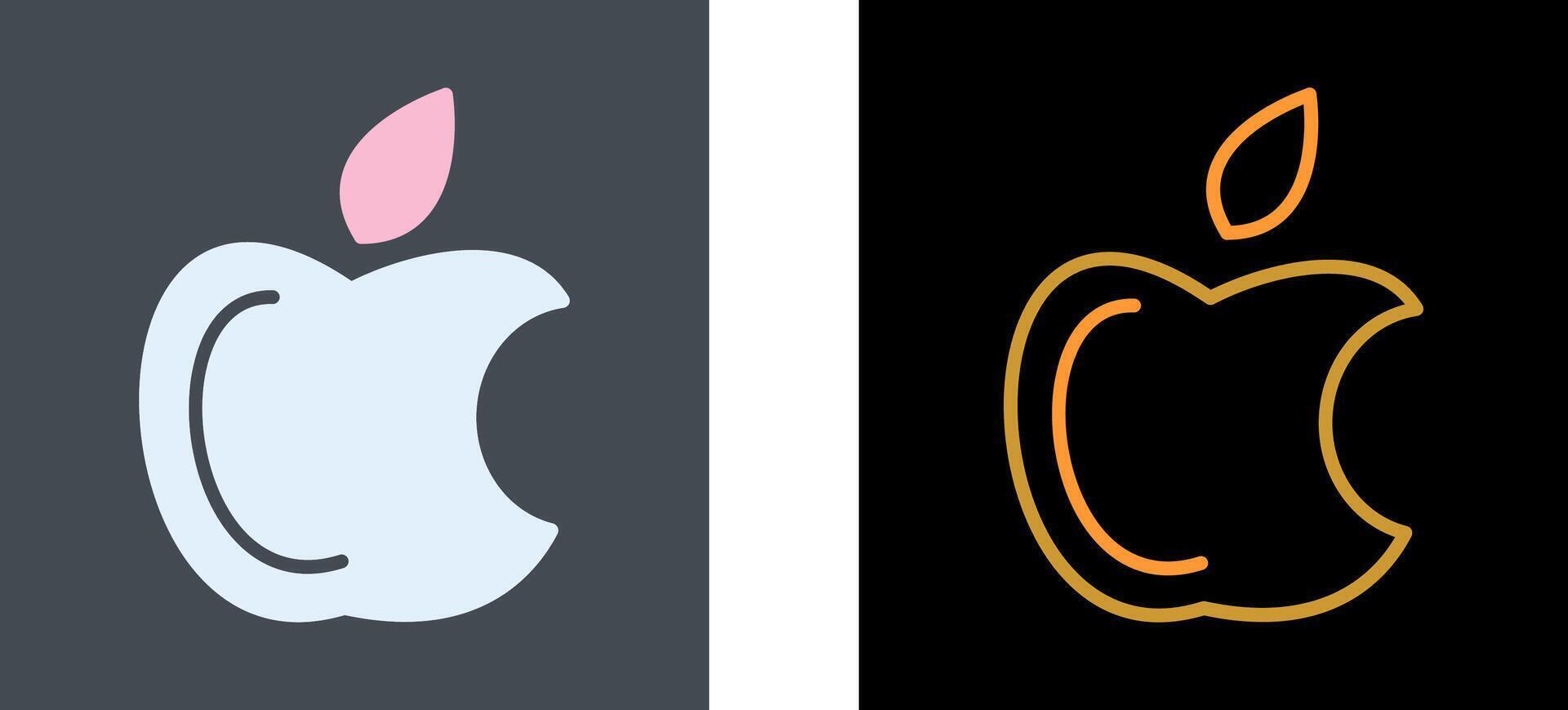 maçã logotipo ícone Projeto vetor